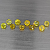 Natural Greenish Yellow Titanium Sphene Rainbow Spark 3.07 Ct. 10 Pcs Round Shape 3.5 Mm Gemstones