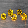 Natural Greenish Yellow Titanium Sphene Rainbow Spark 1.44 Ct. 5 Pcs Round Shape 3.5 Mm Gemstones