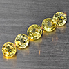 Natural Greenish Yellow Titanium Sphene Rainbow Spark 1.46 Ct. 5 Pcs Round Shape 3.8 Mm Gemstones