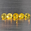 Natural Greenish Yellow Titanium Sphene Rainbow Spark 1.64 Ct. 5 Pcs Round Shape 4 Mm Gemstones