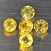 Natural Greenish Yellow Titanium Sphene Rainbow Spark 1.31 Ct. 5 Pcs Round Shape 3.7 Mm Gemstones