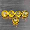Natural Greenish Yellow Titanium Sphene Rainbow Spark 1.36 Ct. 5 Pcs Round Shape 4 Mm Gemstones
