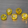 Natural Greenish Yellow Titanium Sphene Rainbow Spark 1.83 Ct. 5 Pcs Round Shape 4.3 Mm Gemstones