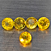 Natural Greenish Yellow Titanium Sphene Rainbow Spark 1.46 Ct. 5 Pcs Round Shape 3.9 Mm Gemstones