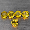 Natural Greenish Yellow Titanium Sphene Rainbow Spark 1.23 Ct. 5 Pcs Round Shape 3.8 Mm Gemstones
