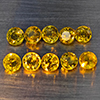 Natural Greenish Yellow Titanium Sphene Rainbow Spark 2.58 Ct. 10 Pcs Round Shape 3.7 Mm Gemstones