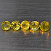 Natural Greenish Yellow Titanium Sphene Rainbow Spark 1.76 Ct. 5 Pcs Round Shape 4 Mm Gemstones