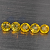 Natural Greenish Yellow Titanium Sphene Rainbow Spark 1.40 Ct. 5 Pcs Round Shape 4 Mm Gemstones