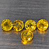 Natural Greenish Yellow Titanium Sphene Rainbow Spark 1.60 Ct. 5 Pcs Round Shape 4 Mm Gemstones