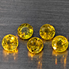 Natural Greenish Yellow Titanium Sphene Rainbow Spark 1.62 Ct. 5 Pcs Round Shape 4 Mm Gemstones