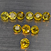 Natural Greenish Yellow Titanium Sphene Rainbow Spark 1.93 Ct. 10 Pcs Round Shape 4.4 Mm Gemstones