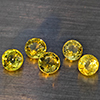 Natural Greenish Yellow Titanium Sphene Rainbow Spark 1.45 Ct. 5 Pcs Round Shape 4 Mm Gemstones