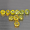 Natural Greenish Yellow Titanium Sphene Rainbow Spark 2.65 Ct. 10 Pcs Round Shape Gemstones