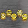 Natural Greenish Yellow Titanium Sphene Rainbow Spark 1.58 Ct. 5 Pcs Round Shape 4 Mm Gemstones