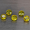 Natural Greenish Yellow Titanium Sphene Rainbow Spark 1.70 Ct. 5 Pcs Round Shape 4 Mm Gemstones