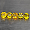 Natural Greenish Yellow Titanium Sphene Rainbow Spark 1.66 Ct. 5 Pcs Round Shape 4 Mm Gemstones