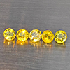 Natural Greenish Yellow Titanium Sphene Rainbow Spark 1.10 Ct. 5 Pcs Round Shape 4.2 Mm Gemstones