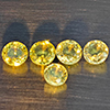 Natural Greenish Yellow Titanium Sphene Rainbow Spark 2.03 Ct. 5 Pcs Round Shape 4.5 Mm Gemstones