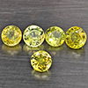 Natural Greenish Yellow Titanium Sphene Rainbow Spark 1.97 Ct. 5 Pcs Round Shape 4 Mm Gemstones
