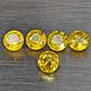 Natural Greenish Yellow Titanium Sphene Rainbow Spark 1.63 Ct. 5 Pcs Round Shape 4 Mm Gemstones