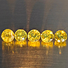 Natural Greenish Yellow Titanium Sphene Rainbow Spark 1.79 Ct. 5 Pcs Round Shape 4 Mm Gemstones