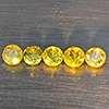Natural Greenish Yellow Titanium Sphene Rainbow Spark 1.21 Ct. 5 Pcs Round Shape 3.8 Mm Gemstones