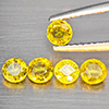 Natural Greenish Yellow Titanium Sphene Gemstones Rainbow Spark 1.23 Ct. 5 Pcs. Round Shape 4 Mm. Natural Greenish Yellow Titanium Sphene Gemstones Rainbow Spark 1.23 Ct. 5 Pcs. Round Shape 4 Mm.