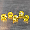 Natural Greenish Yellow Titanium Sphene Rainbow Spark 1.21 Ct. 5 Pcs Round Shape 3.2 Mm Gemstones