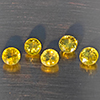 Natural Greenish Yellow Titanium Sphene Rainbow Spark 1.22 Ct. 5 Pcs Round Shape 3.6 Mm Gemstones