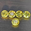 Natural Greenish Yellow Titanium Sphene Rainbow Spark 1.47 Ct. 5 Pcs Round Shape 3.9 Mm Gemstones