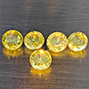 Natural Greenish Yellow Titanium Sphene Rainbow Spark 1.34 Ct. 5 Pcs Round Shape 4 Mm Gemstones