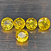 Natural Greenish Yellow Titanium Sphene Rainbow Spark 1.47 Ct. 5 Pcs. Round Shape 3.7 Mm. Natural Greenish Yellow Titanium Sphene Rainbow Spark 1.47 Ct. 5 Pcs. Round Shape 3.7 Mm.