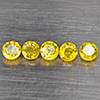 Natural Greenish Yellow Titanium Sphene Gemstones Rainbow Spark 2.00 Ct. 5 Pcs. Round Shape 4.2 Mm. Natural Greenish Yellow Titanium Sphene Gemstones Rainbow Spark 2.00 Ct. 5 Pcs. Round Shape 4.2 Mm.