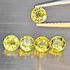 Natural Greenish Yellow Titanium Sphene Gemstones Rainbow Spark 1.74 Ct. 5 Pcs. Round Shape 4 Mm. Natural Greenish Yellow Titanium Sphene Gemstones Rainbow Spark 1.74 Ct. 5 Pcs. Round Shape 4 Mm.