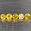 Natural Greenish Yellow Titanium Sphene Gemstones Rainbow Spark 1.18 Ct. 5 Pcs. Round Shape 3.5 Mm. Natural Greenish Yellow Titanium Sphene Gemstones Rainbow Spark 1.18 Ct. 5 Pcs. Round Shape 3.5 Mm.
