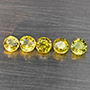 Natural Greenish Yellow Titanium Sphene Gemstones Rainbow Spark 1.24 Ct. 5 Pcs. Round Shape 3.7 Mm. Natural Greenish Yellow Titanium Sphene Gemstones Rainbow Spark 1.24 Ct. 5 Pcs. Round Shape 3.7 Mm.