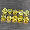 Natural Greenish Yellow Titanium Sphene Gemstones Rainbow Spark 1.48 Ct. 10 Pcs. Round Shape 3 Mm. Natural Greenish Yellow Titanium Sphene Gemstones Rainbow Spark 1.48 Ct. 10 Pcs. Round Shape 3 Mm.