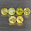 Natural Greenish Yellow Titanium Sphene Gemstones Rainbow Spark 1.43 Ct. 6 Pcs. Round Shape 3.7 Mm. Natural Greenish Yellow Titanium Sphene Gemstones Rainbow Spark 1.43 Ct. 6 Pcs. Round Shape 3.7 Mm.