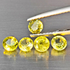 Natural Greenish Yellow Titanium Sphene Rainbow Spark 1.88 Ct. 5 Pcs. Round Shape 4.3 Mm Natural Greenish Yellow Titanium Sphene Rainbow Spark 1.88 Ct. 5 Pcs. Round Shape 4.3 Mm