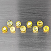 Natural Greenish Yellow Titanium Sphene Rainbow Spark 1.34 Ct. 9 Pcs. Round Shape 3.5 Mm. Natural Greenish Yellow Titanium Sphene Rainbow Spark 1.34 Ct. 9 Pcs. Round Shape 3.5 Mm.