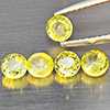 Natural Greenish Yellow Titanium Sphene Rainbow Spark 1.59 Ct. 5 Pcs. Round Shape 4 Mm. Natural Greenish Yellow Titanium Sphene Rainbow Spark 1.59 Ct. 5 Pcs. Round Shape 4 Mm.