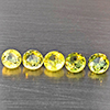 Natural Greenish Yellow Titanium Sphene Gemstones Rainbow Spark 1.15 Ct. 5 Pcs. Round Shape 3.8 Mm. Natural Greenish Yellow Titanium Sphene Gemstones Rainbow Spark 1.15 Ct. 5 Pcs. Round Shape 3.8 Mm.
