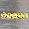 Natural Greenish Yellow Titanium Sphene Rainbow Spark 1.36 Ct. 5 Pcs. Round Shape 4 Mm. Natural Greenish Yellow Titanium Sphene Rainbow Spark 1.36 Ct. 5 Pcs. Round Shape 4 Mm.