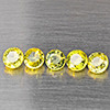 Natural Greenish Yellow Titanium Sphene Rainbow Spark 1.41 Ct. 5 Pcs. Round Shape 3.8 Mm. Natural Greenish Yellow Titanium Sphene Rainbow Spark 1.41 Ct. 5 Pcs. Round Shape 3.8 Mm.