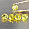Natural Greenish Yellow Titanium Sphene Rainbow Spark 1.49 Ct. 5 Pcs. Round Shape 3.9 Mm. Natural Greenish Yellow Titanium Sphene Rainbow Spark 1.49 Ct. 5 Pcs. Round Shape 3.9 Mm.