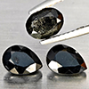 Natural Black Spinel 2.63 Ct. 3 Pcs Mixed Shape Gemstone from Thailand