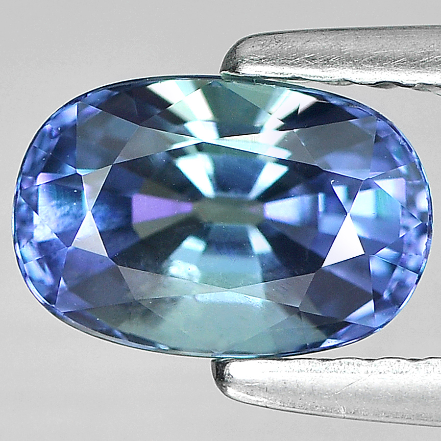 Certified Natural Violet  Blue Tanzanite 1.68 Ct. Clean Oval 7.98 x 5.36 Mm Gem