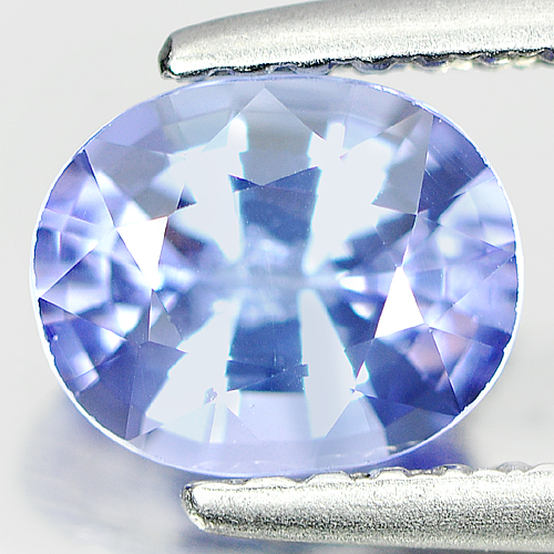 Violetish Blue Tanzanite 1.11 Ct. VVS Oval 6.9 x 5.6 x 4.2 Mm. Natural Gemstone