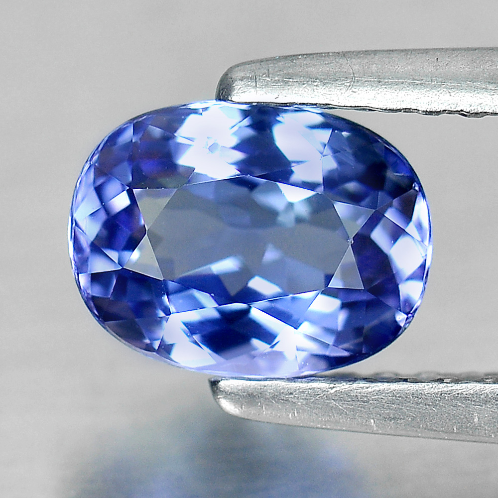 Certified 1.17 Ct. Good Clean Oval Shape Natural Violetish Blue Tanzanite
