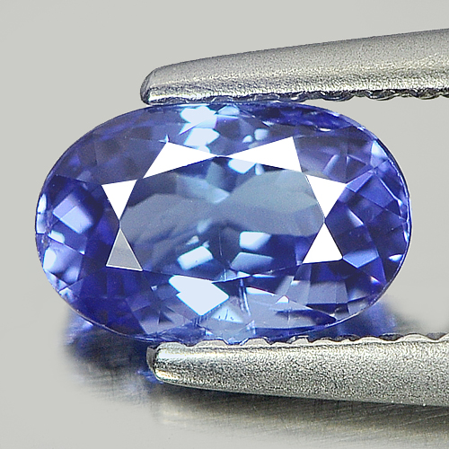 Certified 0.93 Ct. Oval Shape Natural Gem Violetish Blue Tanzanite From Tanzania